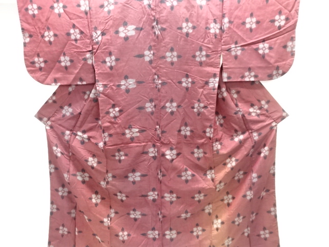 JAPANESE KIMONO / ANTIQUE KIMONO / SILK / MEISEN / WOVEN FLOWER